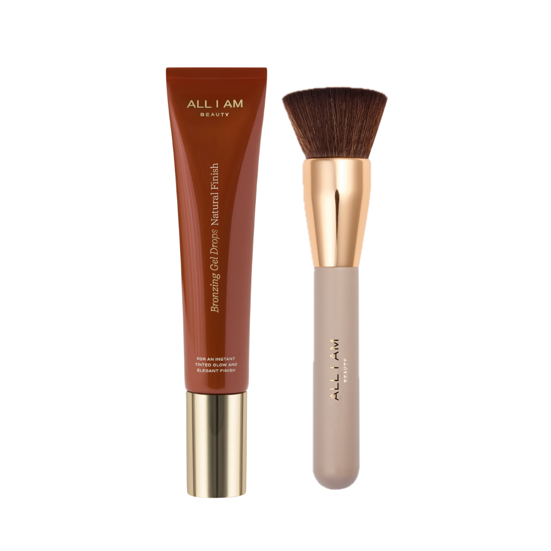 Duo: Bronzing Gel Drops & Flawless Foundation Brush